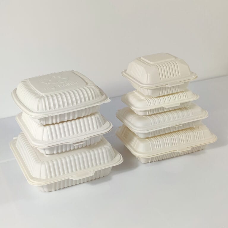 Bioleader® Cornstarch Food Containers - Emballages biodégradables et compostables 400ml à 1800ml