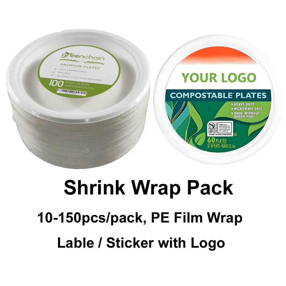 Embalagem retrátil de placas de bagaço de cana-de-açúcar