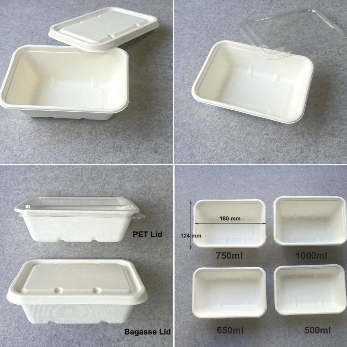 fabricant de bacs à bagasse avec couvercle