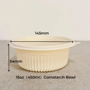 Компостируемые миски из кукурузного крахмала разных размеров с крышками от производителя Bioleader