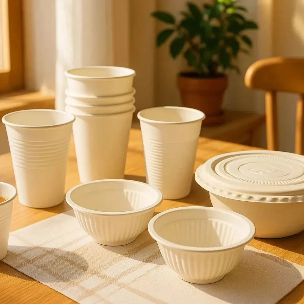 Bioleader® Bioplastic Tableware - assiettes, bols et récipients écologiques fabriqués à partir d'amidon de maïs pour des solutions d'emballage alimentaire durables