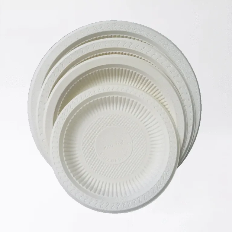 バイオリーダー® 堆肥化可能プラスチックプレート、フルサイズ6-10inch、環境に優しく、耐久性があり、食品に安全なバルク卸売用。