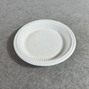 Plato de almidón de maíz Bioleader®: vajilla de maíz ecológica, compostable, duradera, adecuada para restaurantes, catering y pedidos a granel.