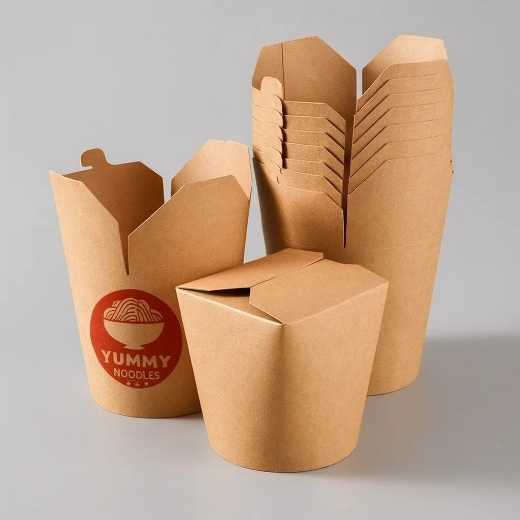 kraft paper noodle boxes custom printing oem odm manufacturer bioleader 1