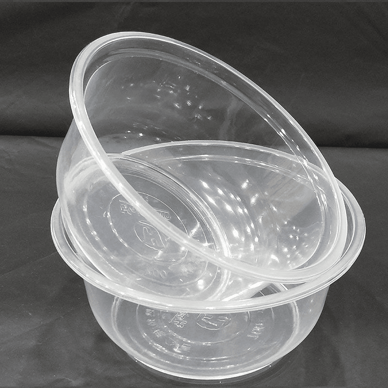 Recipiente para sopas em plástico PP para sopas para levar a altas temperaturas Recipiente de plástico PP para sopa com uma tampa transparente hermética, concebido para caldos a alta temperatura, massas para levar e alimentos líquidos quentes.