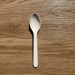 ケーキ/ゼリー/アイスクリーム/ヨーグルト用の小型生分解性プラスチックコーンスターチスプーン - 125mm/4.5inch-5inch