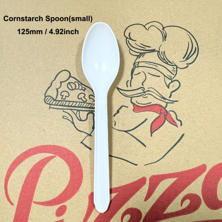 Маленькие биоразлагаемые пластиковые ложки из кукурузного крахмала для тортов/желе/мороженого/йогурта - 125 мм/4,5 дюйма-5 дюймов.