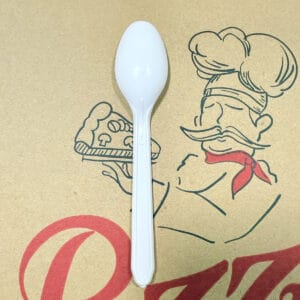 ケーキ/ゼリー/アイスクリーム/ヨーグルト用の小型生分解性プラスチックコーンスターチスプーン - 125mm/4.5inch-5inch