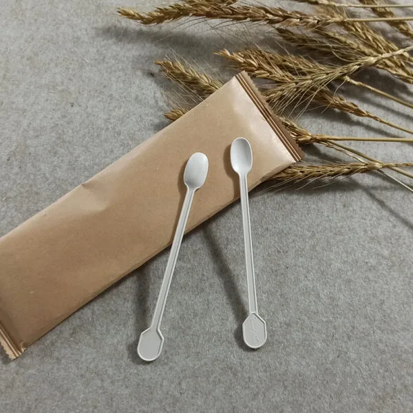 Biodegradable cornstarch stirrers for coffee and tea