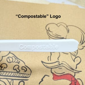 Petites cuillères compostables en plastique CPLA pour thé, café, glace, yaourt - 105mm/4.2inch
