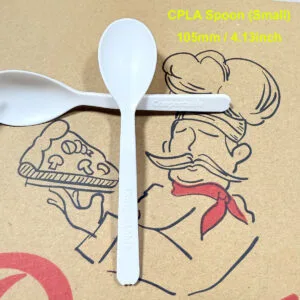 Petites cuillères en plastique compostables CPLA pour le thé, le café, la glace, le yaourt - 105mm/4.2inch