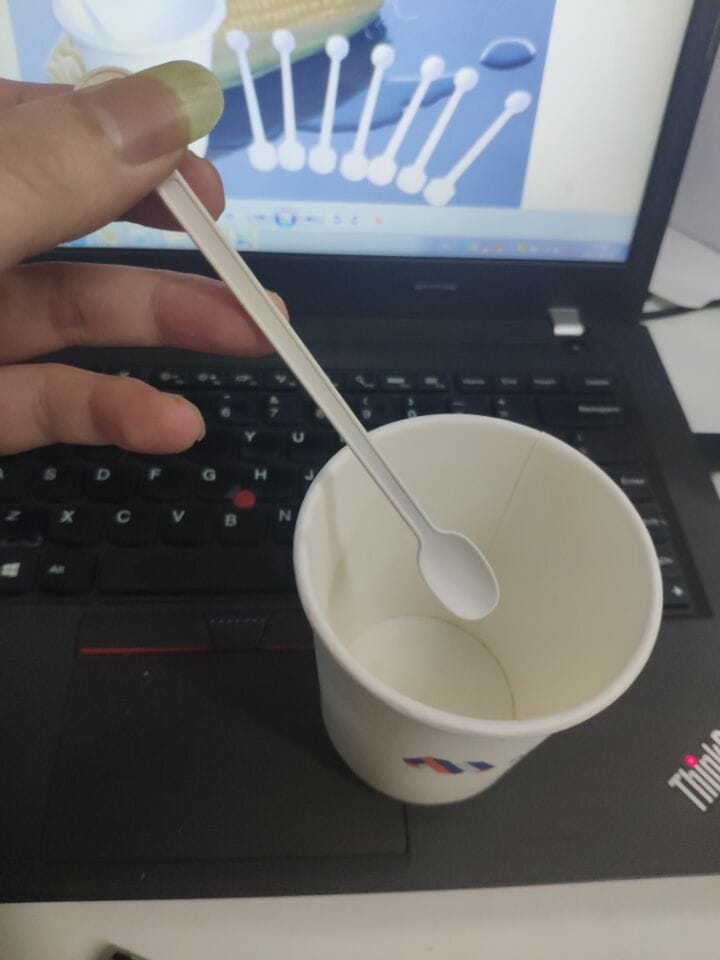 Agitadores de café de amido de milho amigos do ambiente para cafetaria