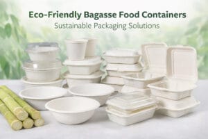 Recipientes alimentares ecológicos de bagaço de cana-de-açúcar: soluções de embalagem sustentáveis feitas de fibra de cana-de-açúcar