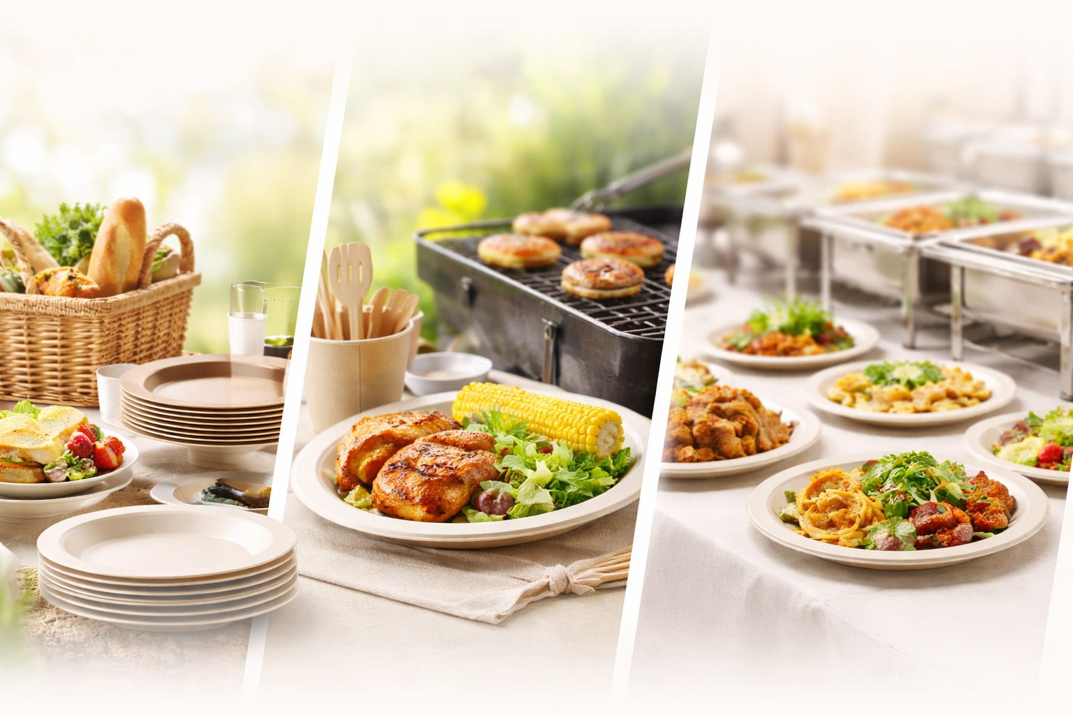 Eco-vriendelijke papieren borden voor feestjes, BBQ's en restaurants, met duurzame serviesopties.