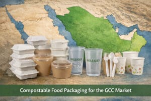 Kompostierbare Lebensmittelverpackungen, einschließlich Bagasse-Behältern, PLA-Bechern und CPLA-Besteck für den Gastronomiemarkt in den VAE und Saudi-Arabien
