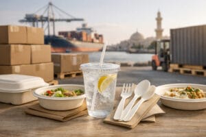 Importazione di stoviglie biodegradabili monouso dalla Cina in Arabia Saudita