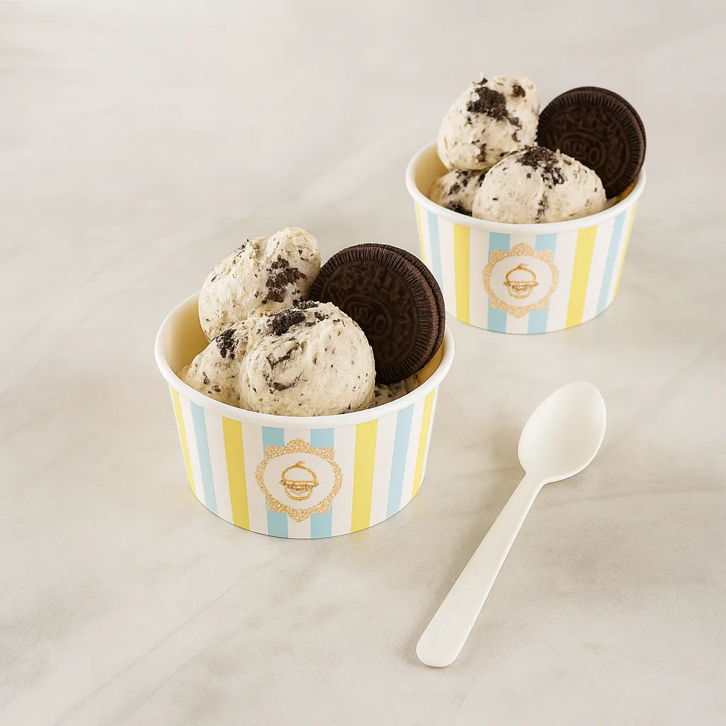 Маленькие биоразлагаемые пластиковые ложки из кукурузного крахмала для тортов/желе/мороженого/йогурта - 125 мм/4,5 дюйма-5 дюймов