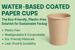 Water-based coated paper cups: eco-friendly, plastic-free, biodegradable solution for sustainable packaging in takeaway and foodservice industries.