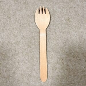 Spork jetable en bois - Fourchettes et cuillères | Ustensiles jetables Bioleader®