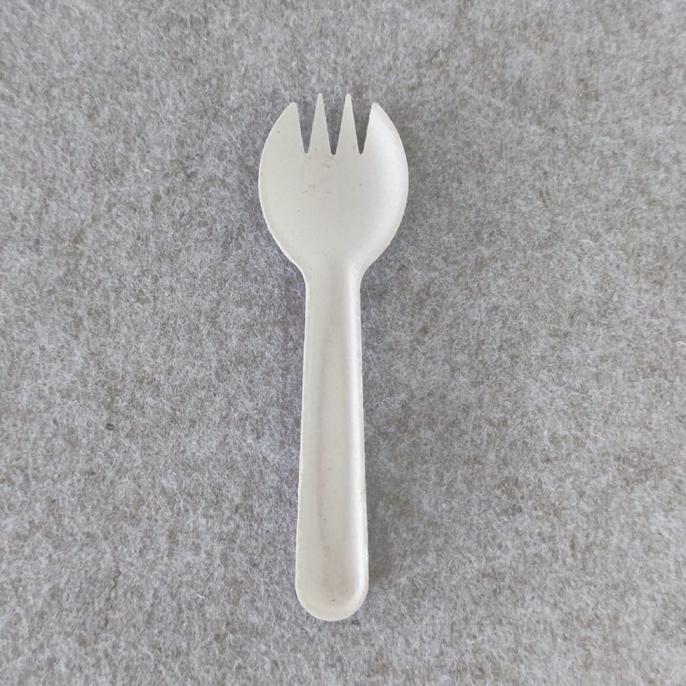 Spork aus Zuckerrohr-Bagasse geformte Zellstoff-Utensilien