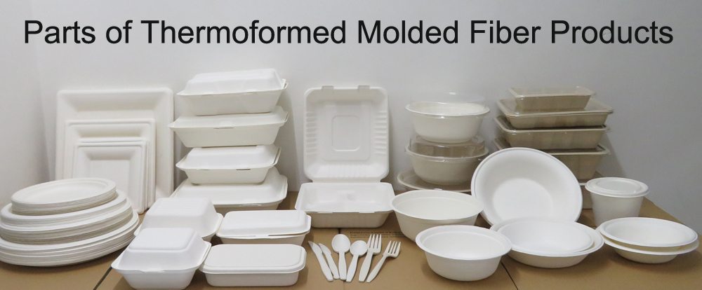Parts of Thermoformed Molded Fiber products