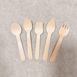 Colheres de madeira para gelados e sobremesas | Utensílios Bioleader® por atacado