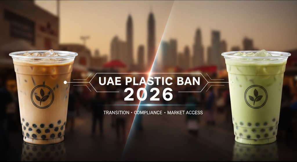 Il divieto di utilizzo della plastica negli Emirati Arabi Uniti del 2026 sposta le tazze per bevande fredde dal PET alle alternative di PLA conformi