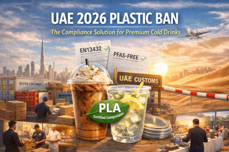 UAE 2026 Plastic Ban: Why PLA Cups are the Only Compliant Choice for Premium Cold Drinks
