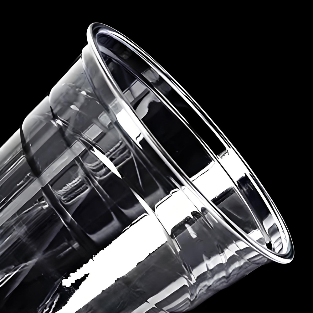 Premium high-transparency PLA cold cup by Bioleader, featuring glass-like clarity and 100% compostable material for eco-friendly beverage packaging.