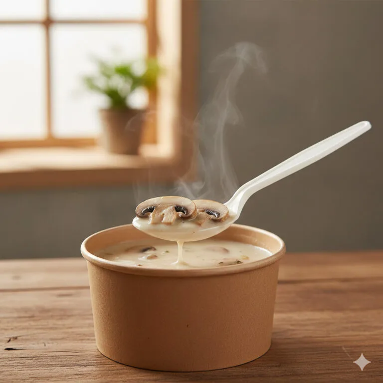 colher de sopa compostável