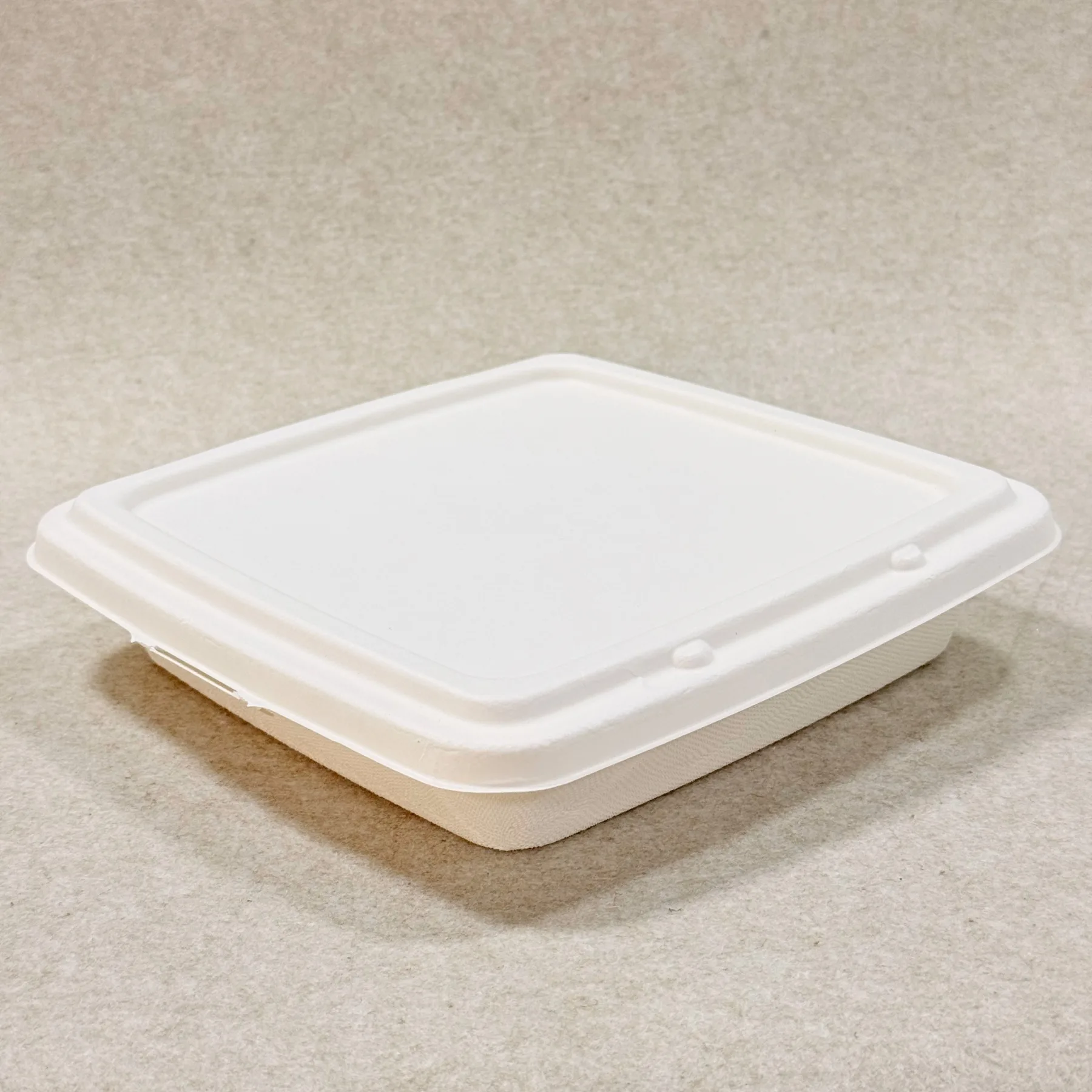 Contenant alimentaire en canne à sucre avec couvercle en bagasse Plateau compostable à emporter