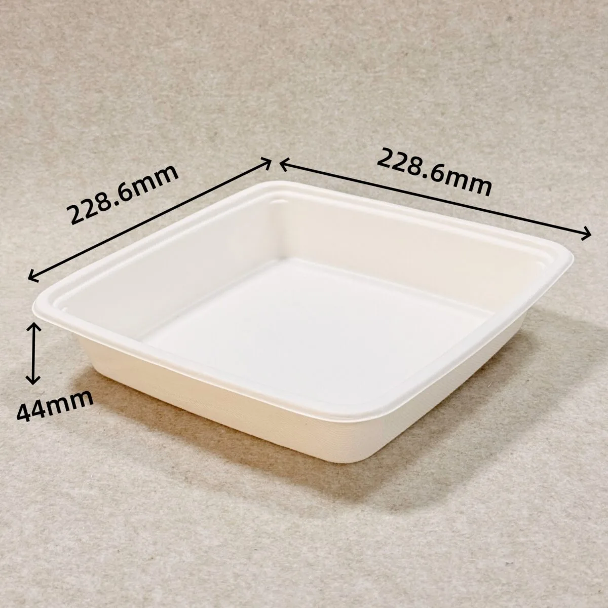 Recipiente para alimentos de cana-de-açúcar de 9 "x9" com tampa Bandeja de bagaço Bioleader de 1000 ml para refeições para levar