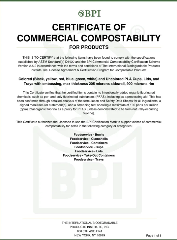 BPI Certificate