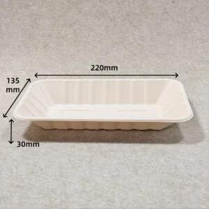 Bandeja de frutas biodegradável 9 "x 5" Embalagem de moldagem de polpa de fibra | Bioleader®