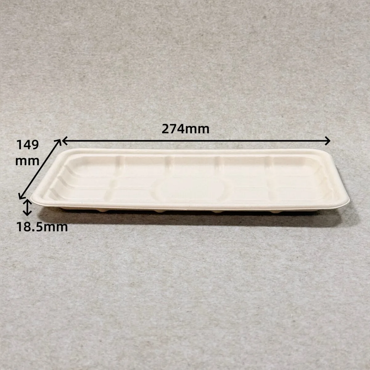 Bandeja biodegradable para envasar carne 11 x 6 con dimensiones