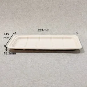 Biodegradable Meat Packaging Tray 11″ x 6″ Fiber Pulp Tray | Bioleader®