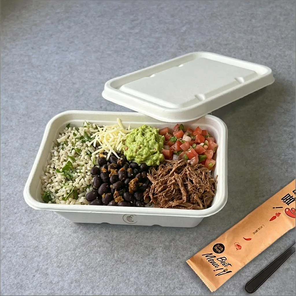 Chipotle Burrito Bowl Container with lid