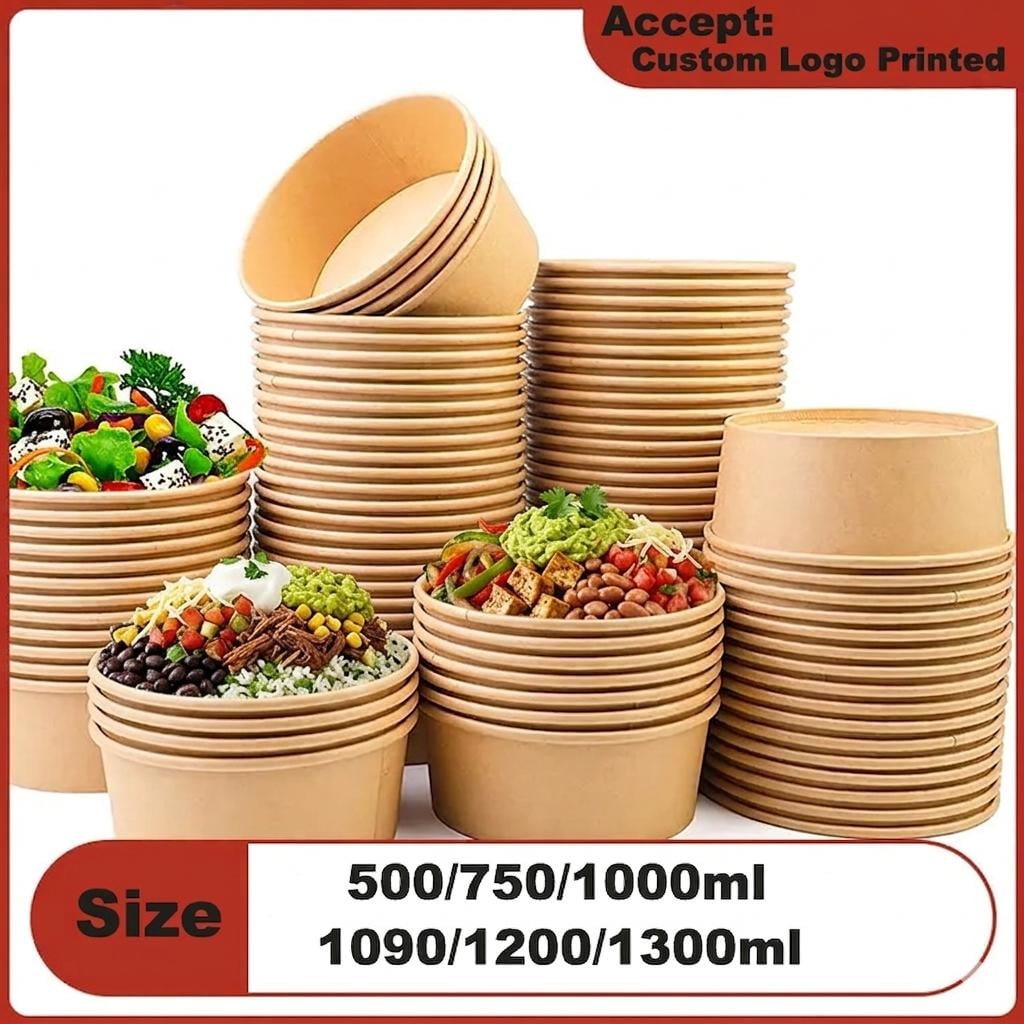 Chipotle Burrito Bowl Kom van kraftpapier