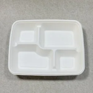 Lancheira compostável de 4 compartimentos vista individual do produto