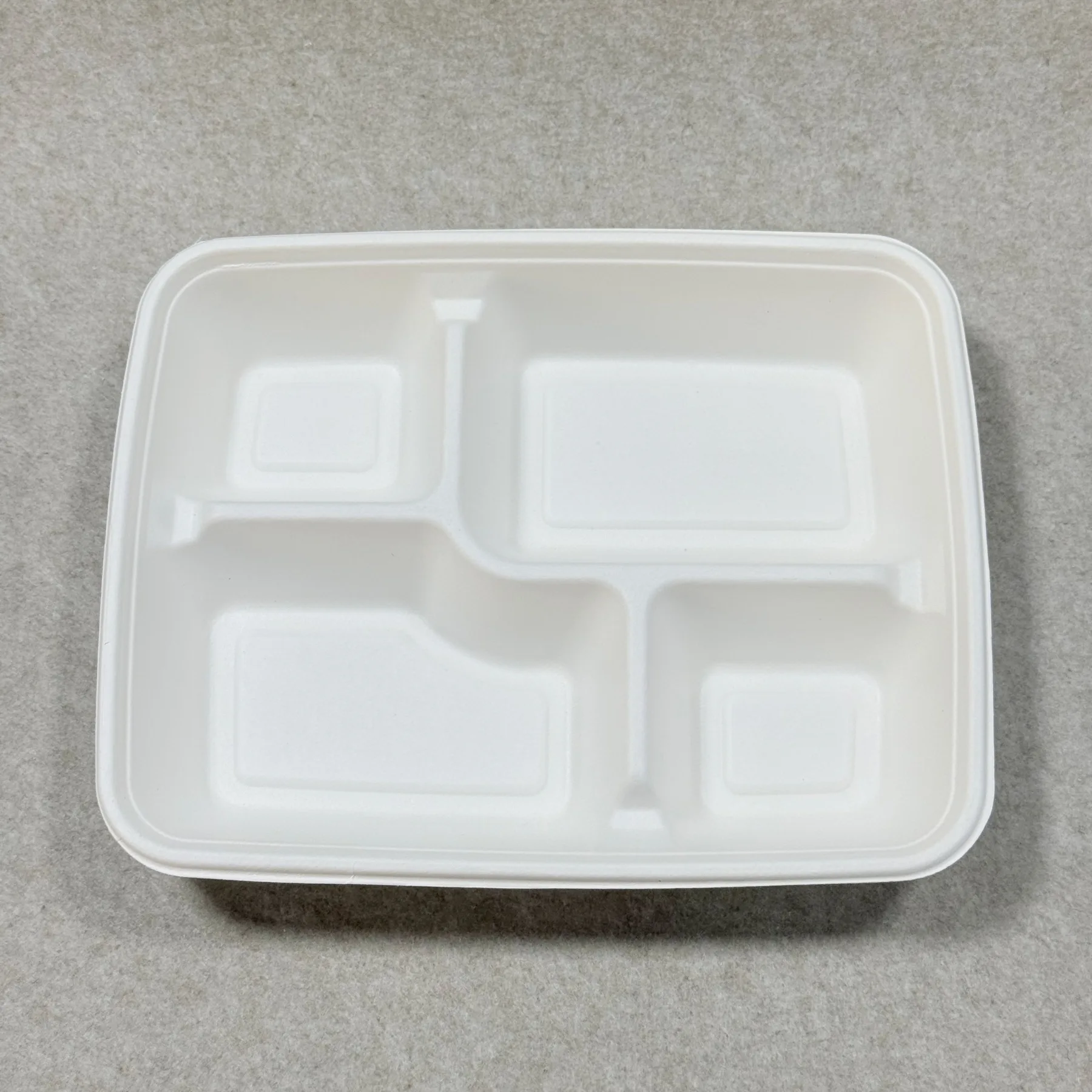 حاوية الغداء القابلة للتحويل إلى سماد 4 مقصورات قابلة للتحويل إلى سماد، عرض منتج واحد