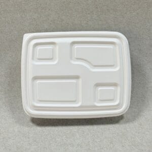 フタ付きコンポスタブル4コンパートメントランチコンテナー 1000-1200ml</trp-post-container