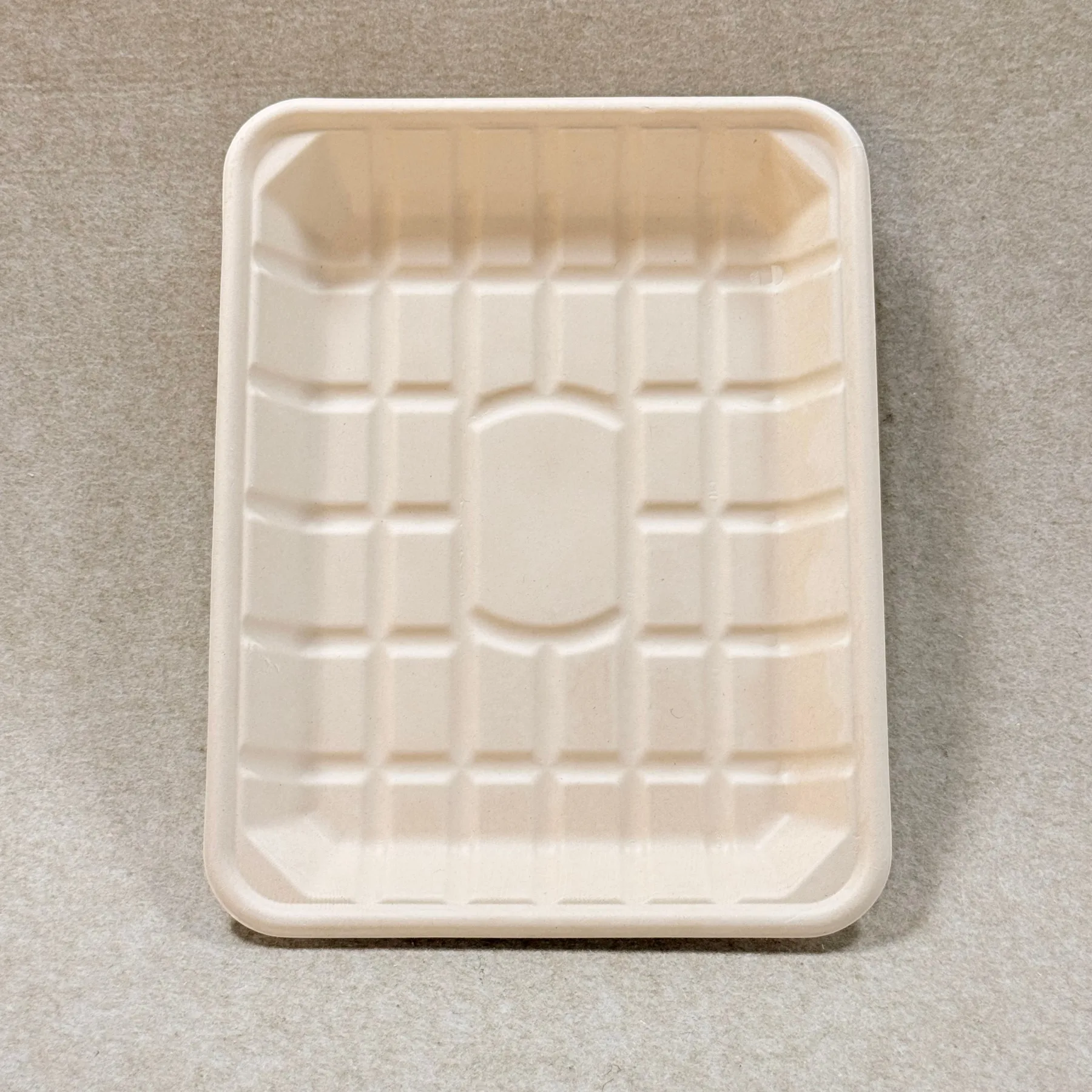 Vassoio per carne in bagassa 12 x 9 vista prodotto singolo