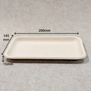 Compostable Supermarket Display Tray 8″ x 5.5″ Plastic-free Eco-Packaging