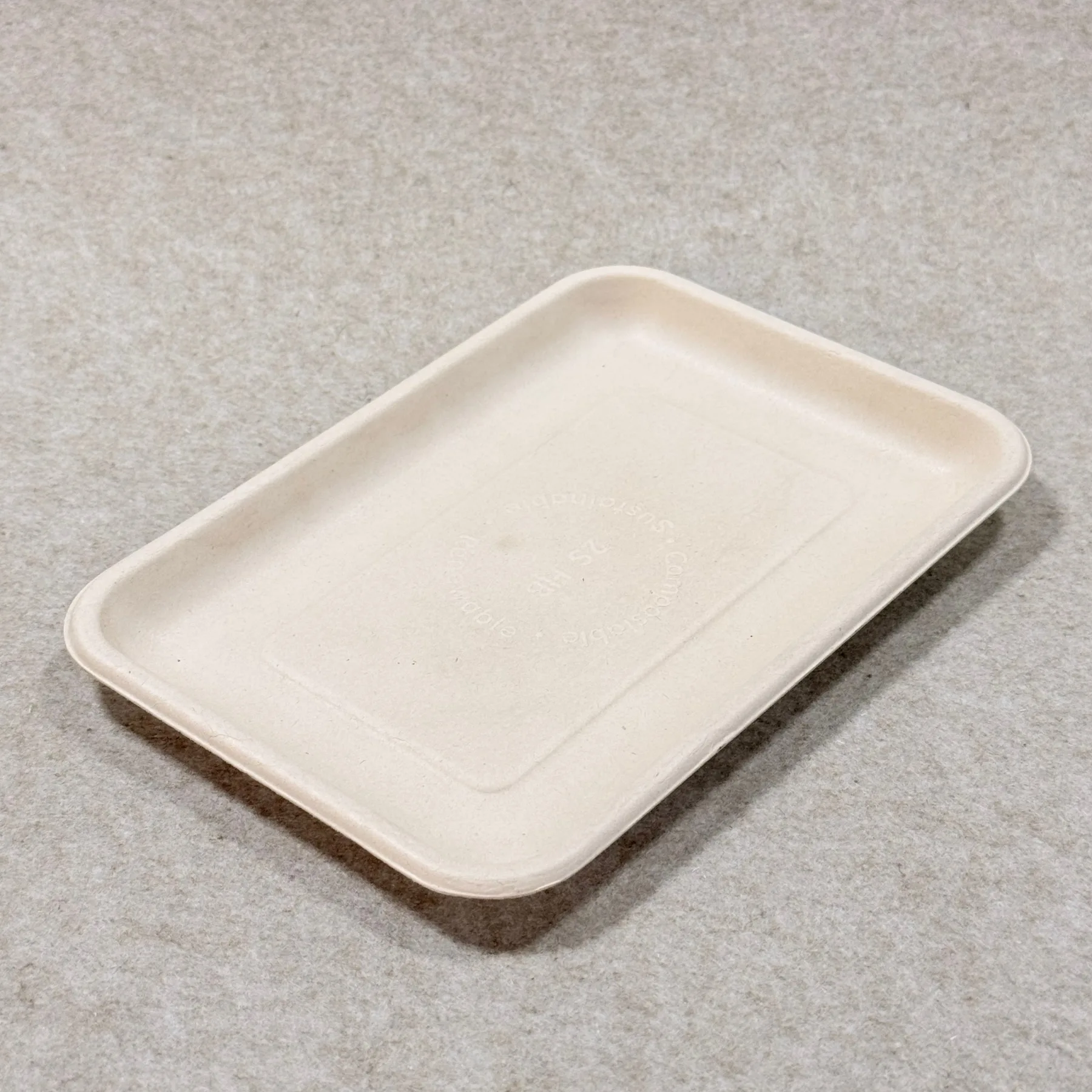 Caratteristiche del vassoio espositivo per supermercato compostabile senza imballaggi ecologici in plastica