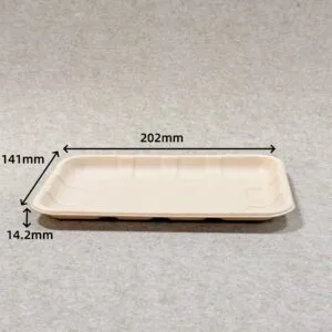 Molded Fiber Fresh Produce Tray 8″ x 6″ | Bioleader® Compostable Tray