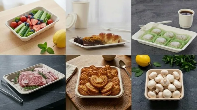 フルーツ・ペストリー・ミート・マッシュルーム・スナック食品プレゼンテーション用サトウキビ・バガストレイ