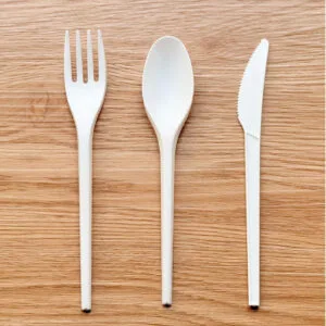 軽量CPLAカトラリーセット 3.3-4g｜コンポスタブルフォーク・スプーンナイフ</trp-post-container