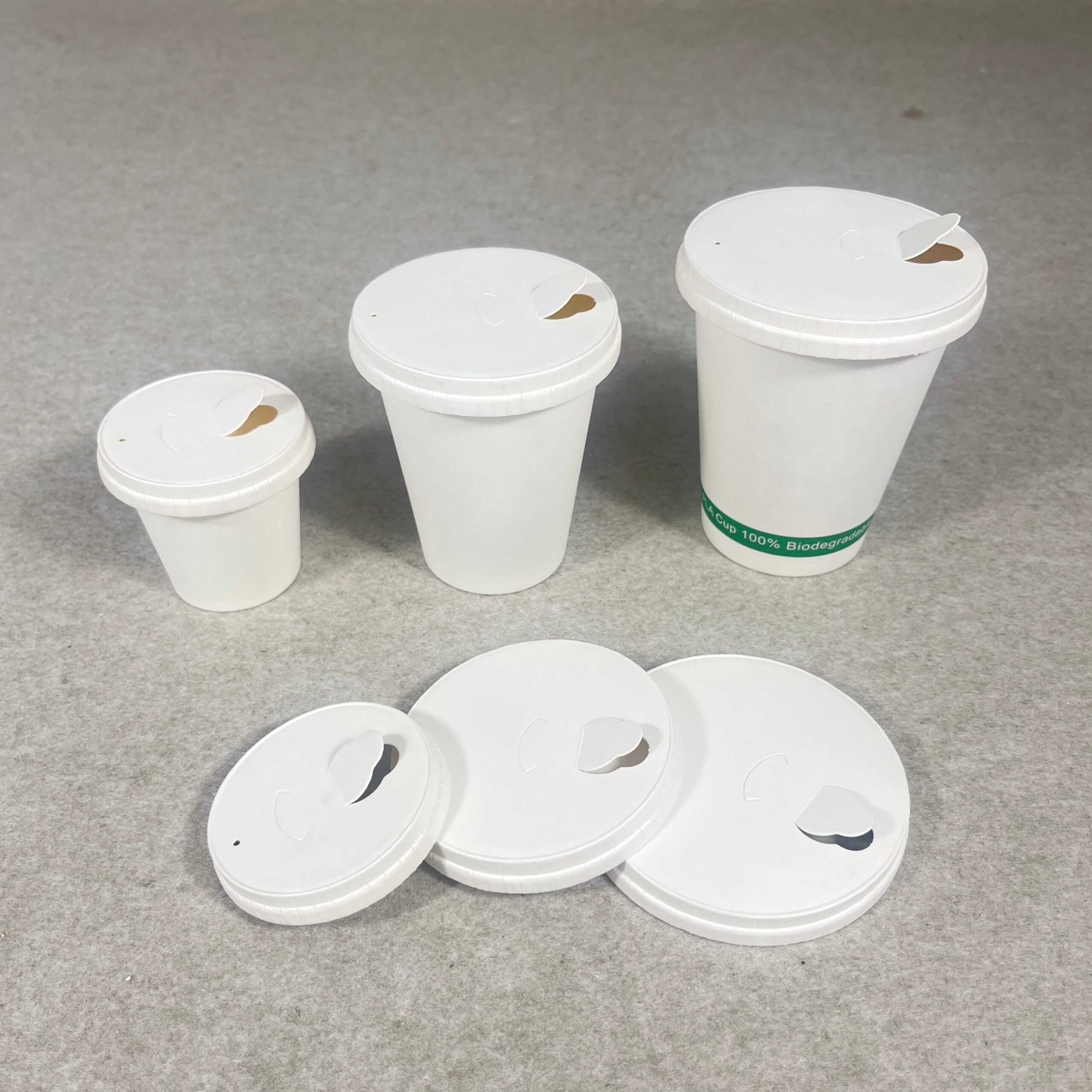 types of white paper cup lids
