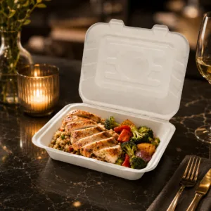 Wegwerp Sandwich Clamshell Box 7,5 x 6 inch gebruikt voor sandwich afhaalmaaltijden verpakking