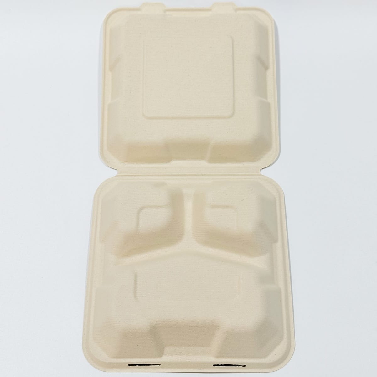 900-1000ml レストランテイクアウト用堆肥化可能な3コンパートメントバガス食品容器